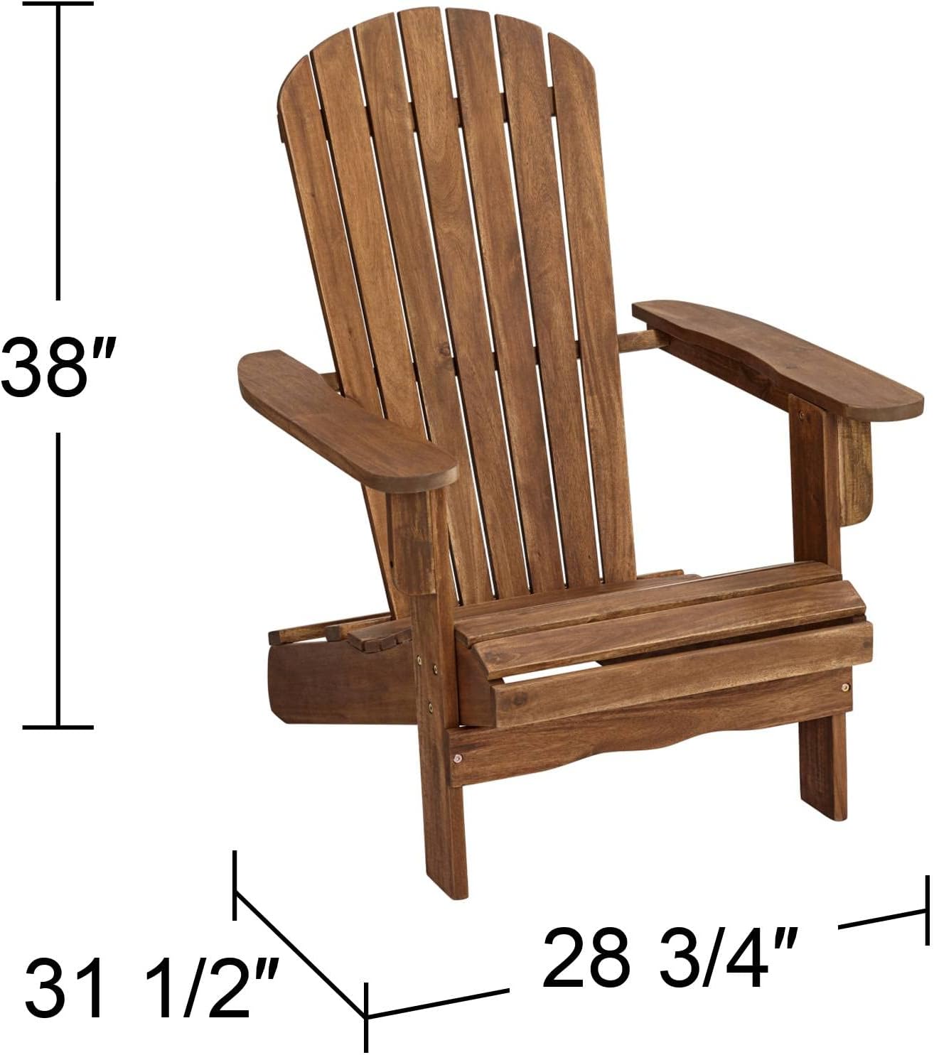 Cape Cod Natural Wood Adirondack Chairs Set of 2