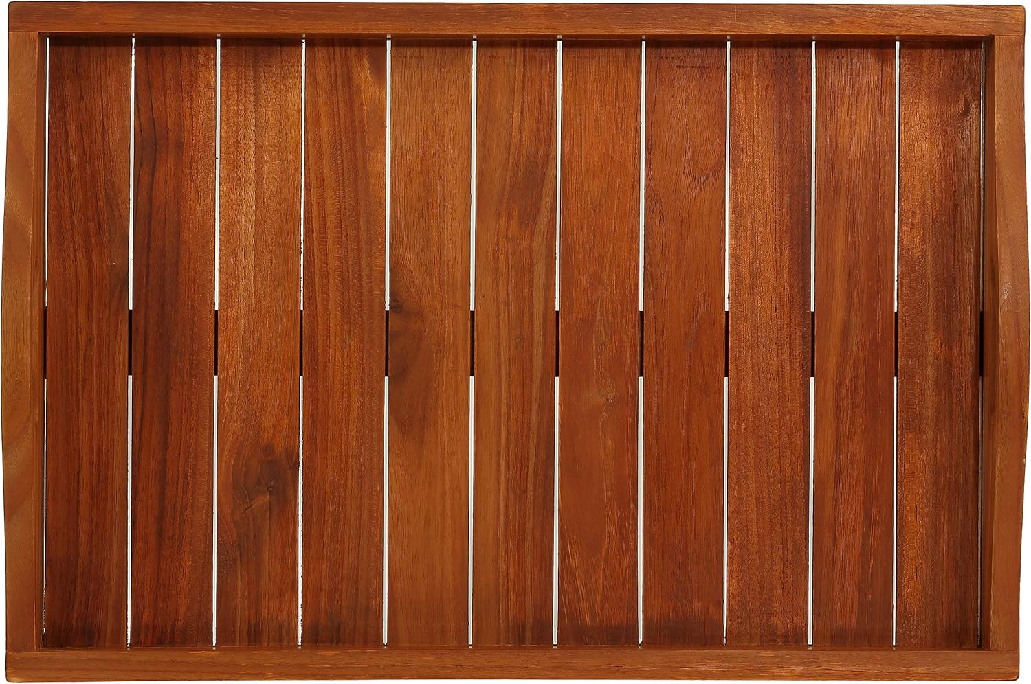 Bare Decor Vivi Spa/Serving Tray in Solid Teak Wood, Brown, 15.75x23.5