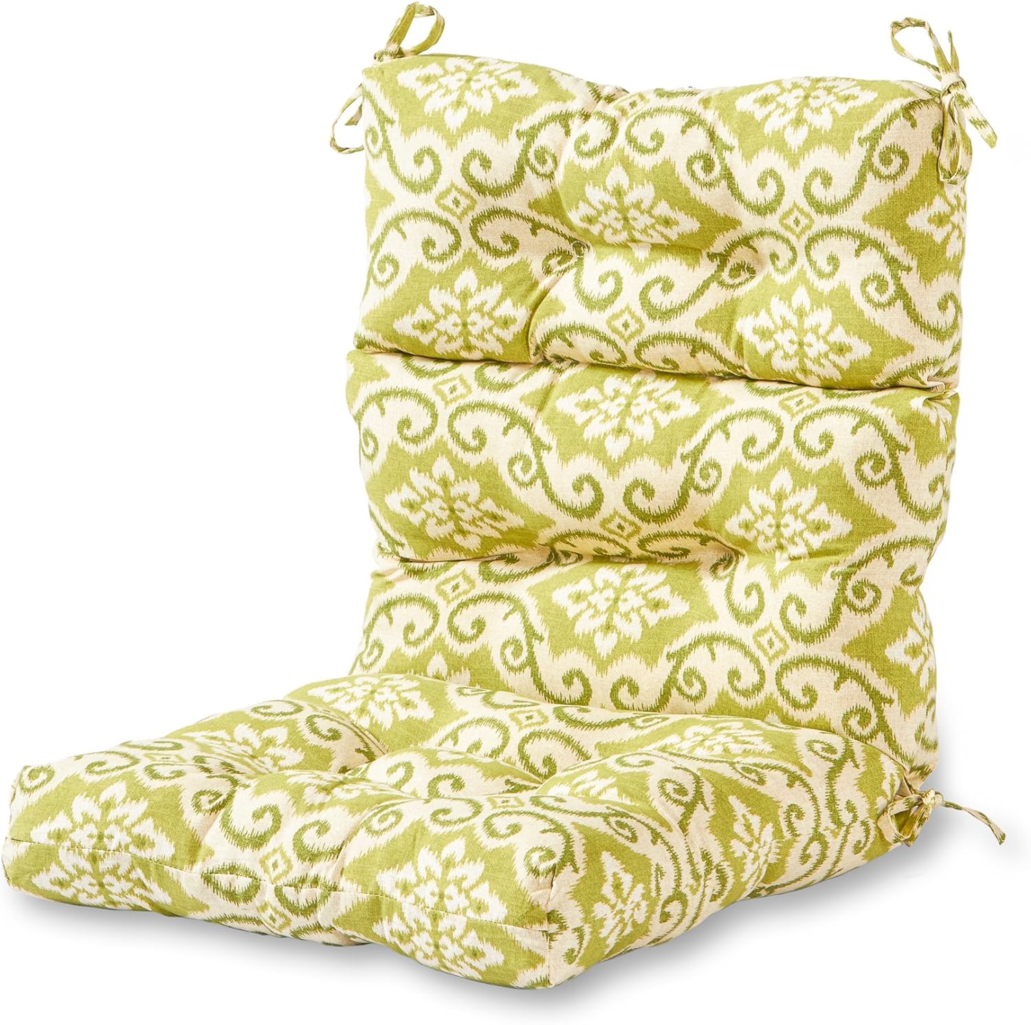 Greendale Home Fashions Outdoor 44 x 22-inch High Back Chair Cushion, Set of 1, Avocado
