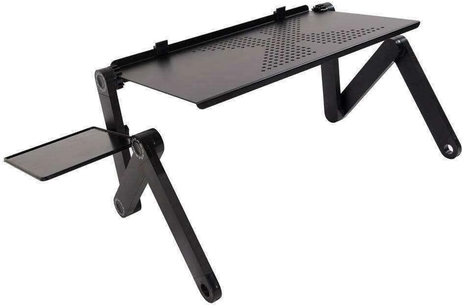 JHUS 360° Adjustable Foldable Laptop Notebook Desk Table Hole Stand Bed Tray Laptop Stand Small Desk Laptop Stand for Desk Small Table Laptop Cooling pad Computer Stand Laptop Desk Tablet Stand