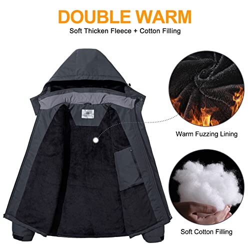 GOLDEN CAMEL Men's Winter Jacket Windproof Ski Snow Jacket Waterproof Thicken Parka Rain Jacket Warm Puffer Coat