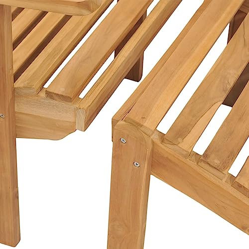 Adirondack Chairs with Footrests 2 pcs Solid Wood Teak,, Brown