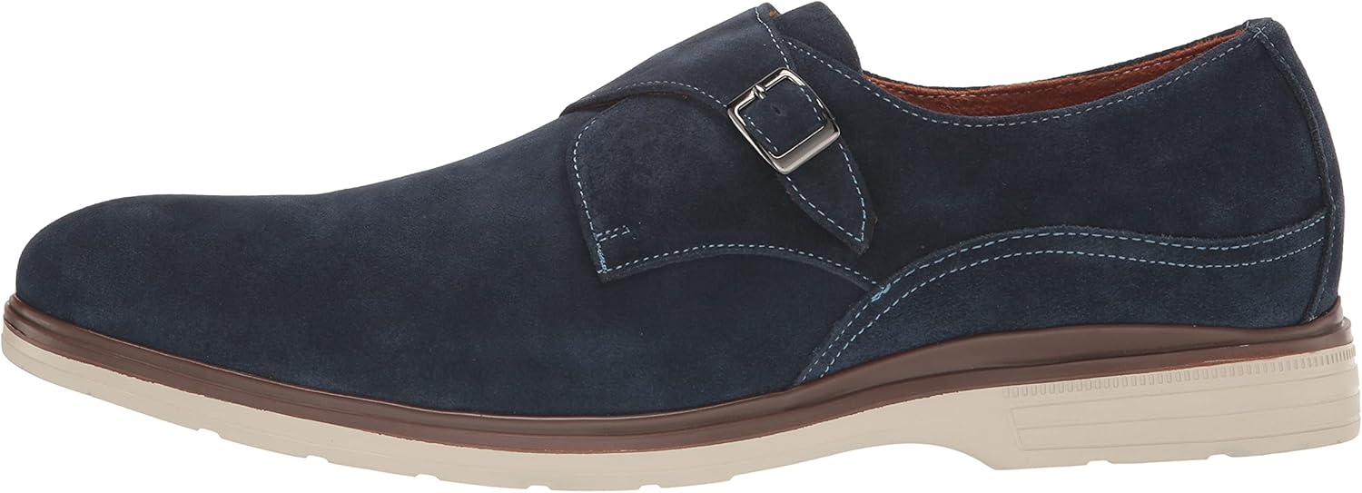 Stacy Adams Men's Taylen Monk-Strap Loafer, Navy, 12
