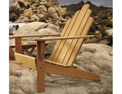 Grade-A Teak Wood Adirondack Chair (Footrest not Included) #WHAXACNF
