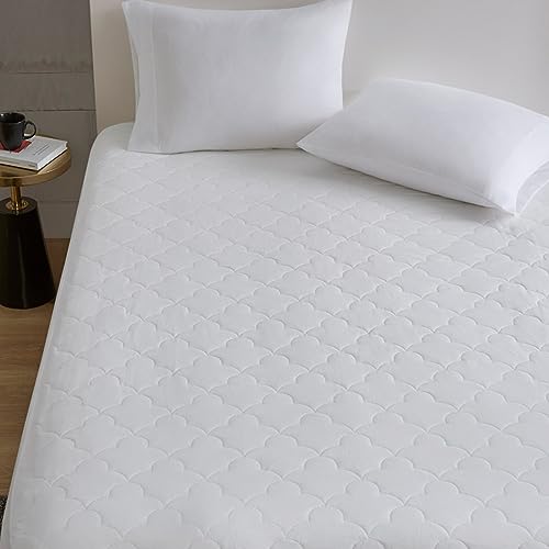 Sleep Philosophy Twin XL Mattress Pad, Cotton Mattress Protector Classic Cloud Quilted Bed Cover, All Natural Breathable Mattress Topper Fitted Pocket Fits Up to 16