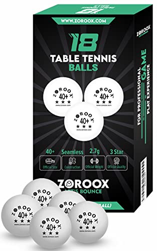 ZOROOOX High-Performance 3-Star Table Tennis Balls - | 9 or 18 | Orange or White | 40+ ABS Competition Grade Ping Pong Balls