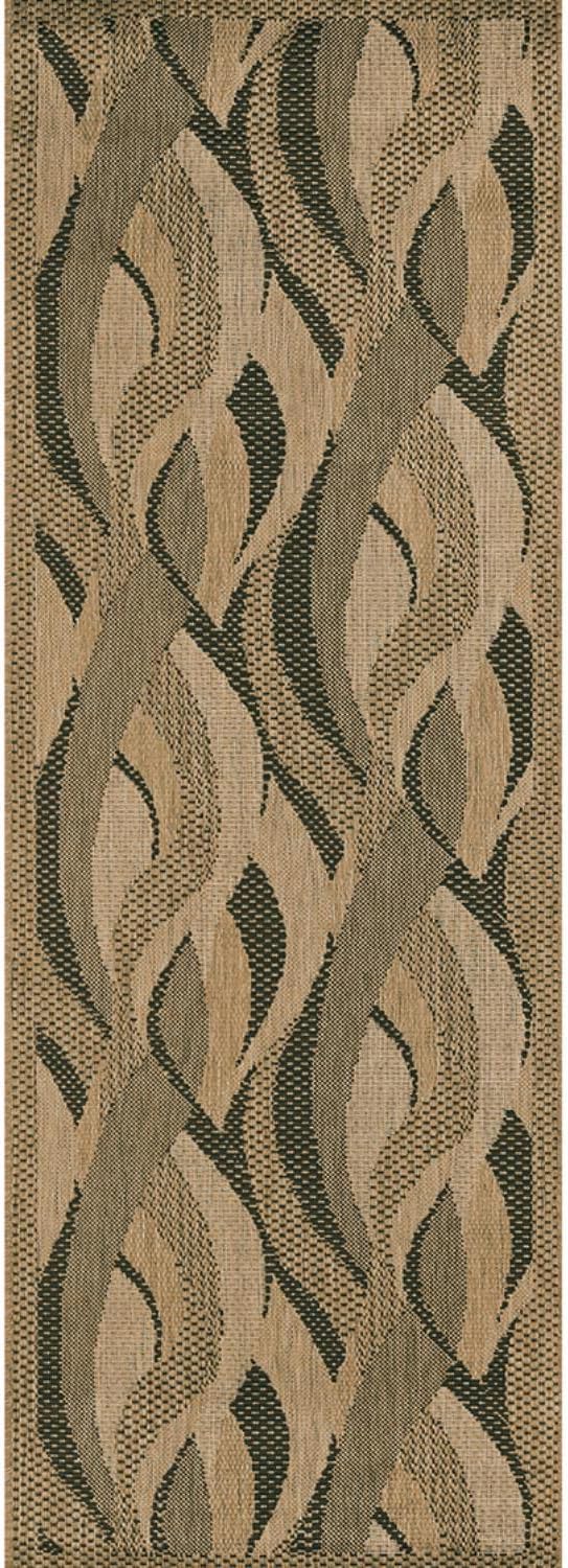 Couristan 1562/0154 Recife Seagrass Natural/Black Runner Rug, 2-Feet 3-Inch by 7-Feet 10-Inch