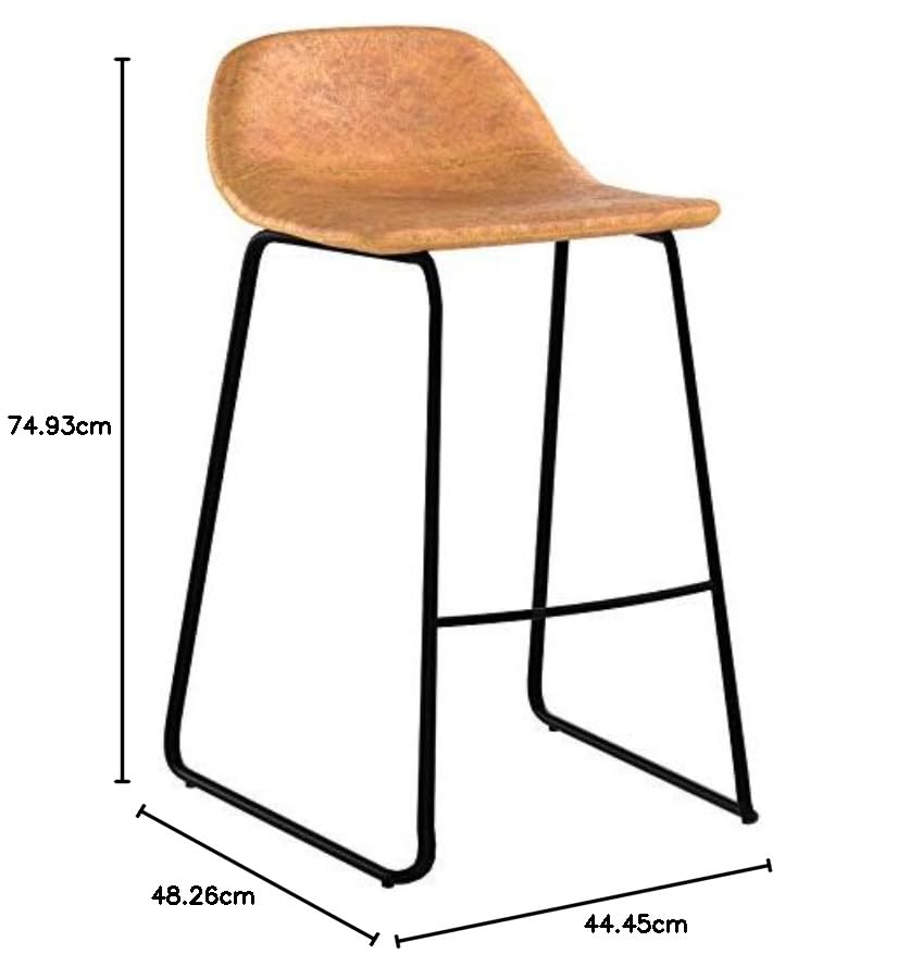 Cortesi Home Ava Counterstools, Set of 2, Grey