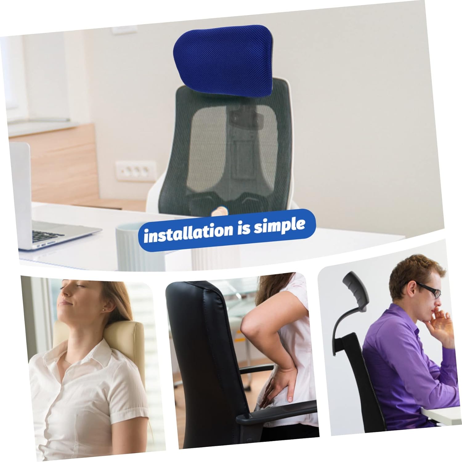 3 Sets Adjustable Headrest Computer Chair Pillow Neck Headrest Computer Pillow Retrofit Office Chair Headrest Office Computer Chair Headrest Chair Cushion