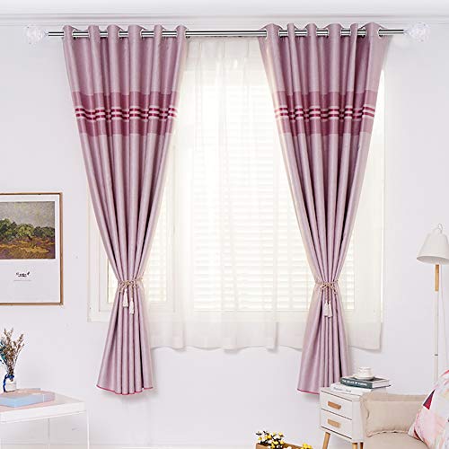 WL.Rocaille Diamond Curtain Rod 3/4 Inch Curtain Rods, Acrylic Finials Single Curtain Rod 48 to 84-Inch Window Curtain Rod (Champagne)