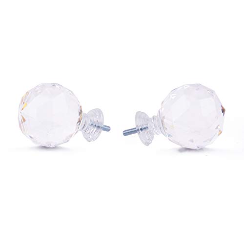 WL.Rocaille Diamond Curtain Rod 3/4 Inch Curtain Rods, Acrylic Finials Single Curtain Rod 48 to 84-Inch Window Curtain Rod (Champagne)