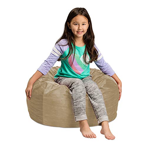 Sofa Sack Bean Bag Chair - Plush, Ultra Soft Kids Bean Bag Chair - Memory Foam Bean Bag Chair with Microsuede Cover - Stuffed Foam Filled Furniture and Accessories for Kids Room - 2' Camel