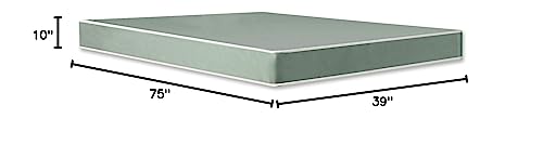 7-Inch Medium Firm Double Sided Tight top Foam Rolled Vinyl Mattress, Twin, Blue