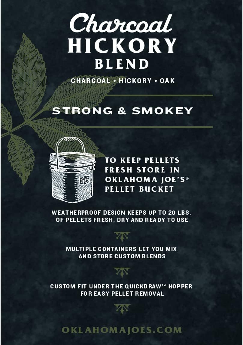Oklahoma Joe's 2778412DP 100% All-Natural Hardwood Char-Hickory Wood Pellets, (20 lb. Bag), Brown
