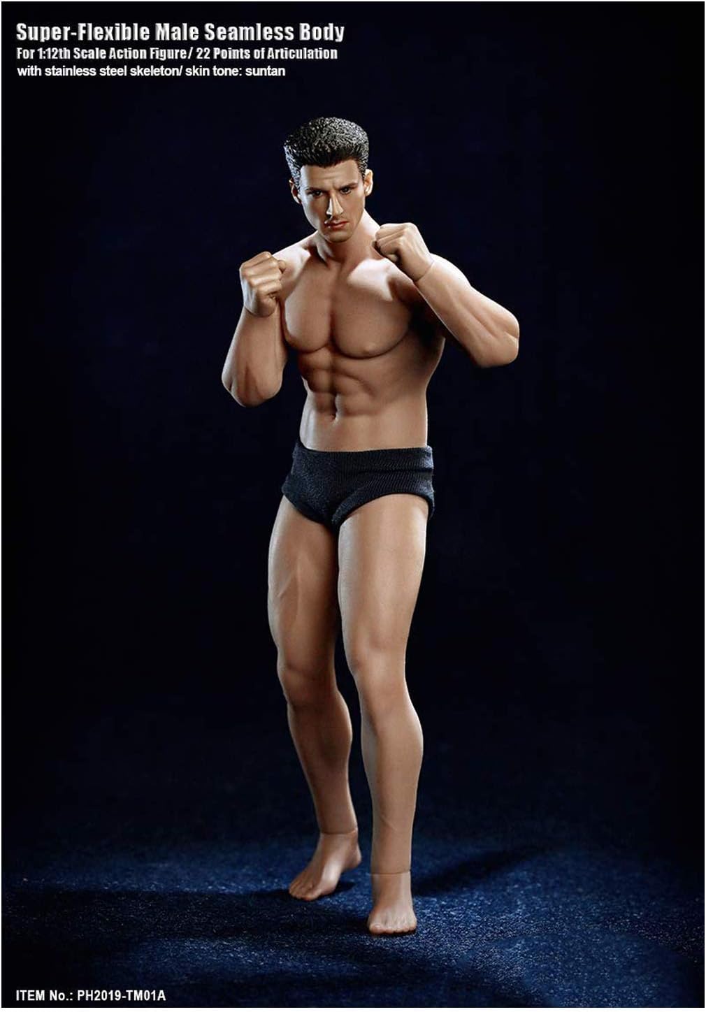 OBEST 1/12 Male Body 6 inch TBLeague Action Figure Full Set-Silicone Body+Head+Underwear-1/12 Scale Super Flexible Male Dolls for Arts/Drawings/Photography F Mezco SHF ML(PH2019-TM01A) (JH6N)