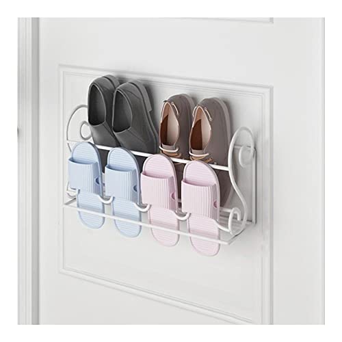 Shoe Racks Wall Mounted Shoe Rack Metal Hanging Over Door Shoe Rack, Space Saving Storage Organizer Holder Hanging Shelf for Shoes Storage Organizer