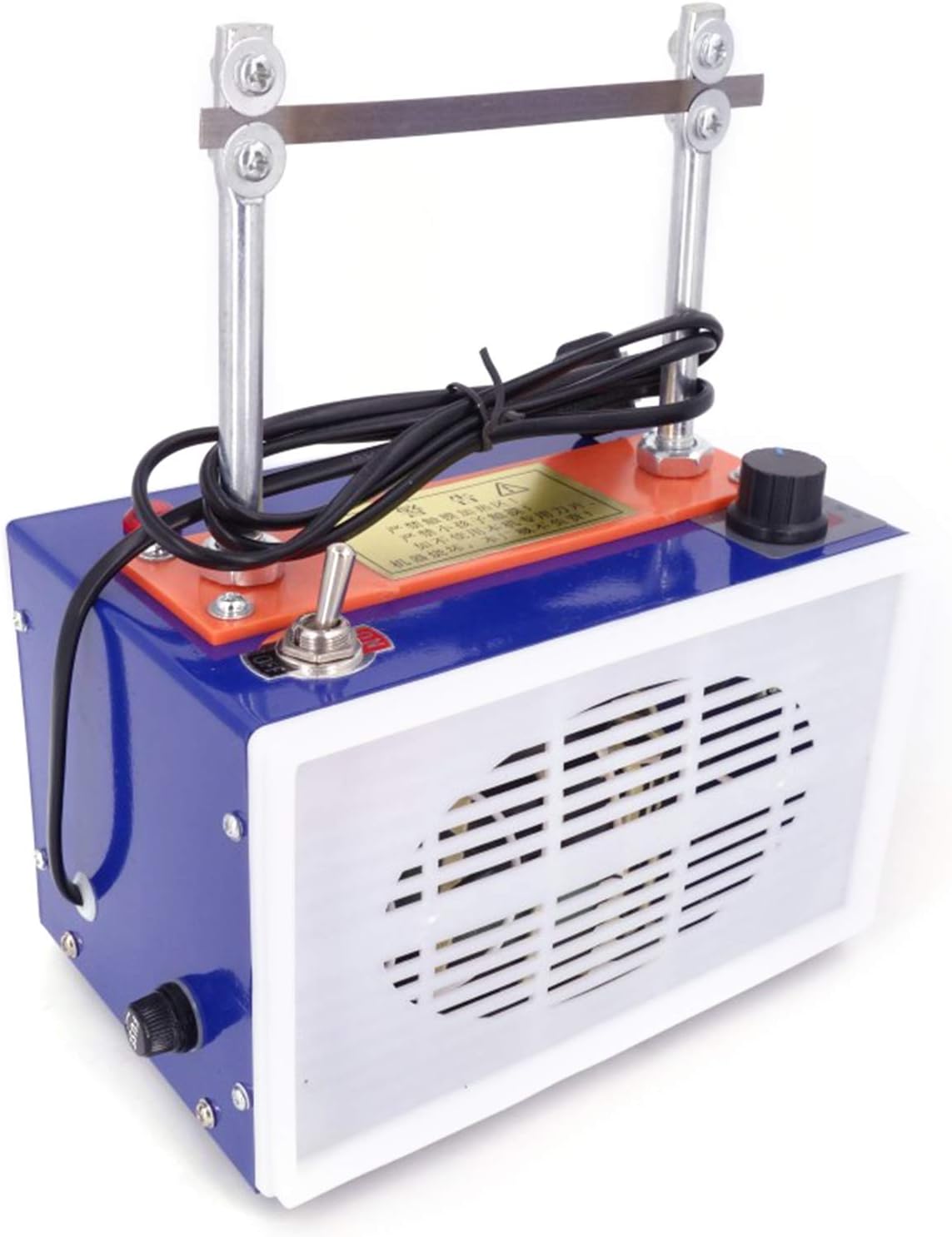 Heavy Duty Hot Knife Rope Cutter Stepless Temperature Adjustment,110V Desktop Ribbon Cutting Machine w/ 3pcs Blade For Braid Fabric Webbing Wire Ribbon Labels Cutting Tool (0-800 ℃)