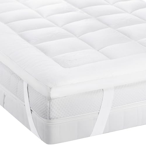 Viscose Made from Bamboo Mattress Topper King 2 Inch - Thick Cooling Breathable Pillow Top Mattress Pad for Back Pain Relief - Deep Pocket Topper Fits 8-20 Inches Mattress