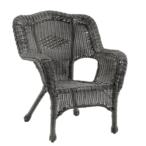 International Caravan Furniture Piece Camelback Resin Wicker Patio Chairs (Set of 2)