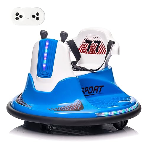 Ride On Bumper Car, Electric Kids Ride On Car with Remote Control, Safety Belt, Music, Flashing Lights, 360 Degree Spin, 2 Driving Modes, Bumper Car for Toddlers,Boys and Girls,Pink