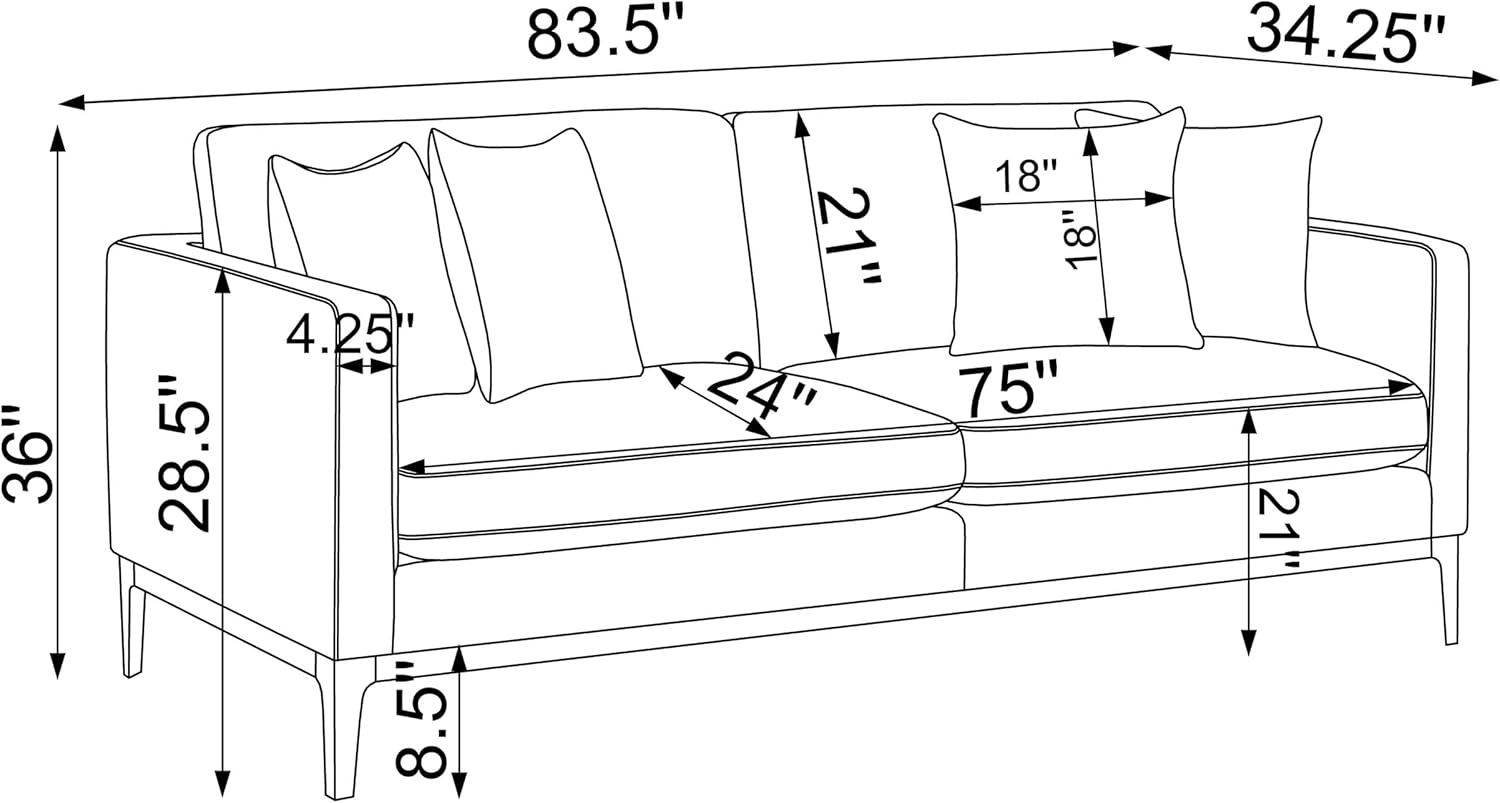 Coaster Home Furnishings Apperson Cushioned Back Sofa Light Grey