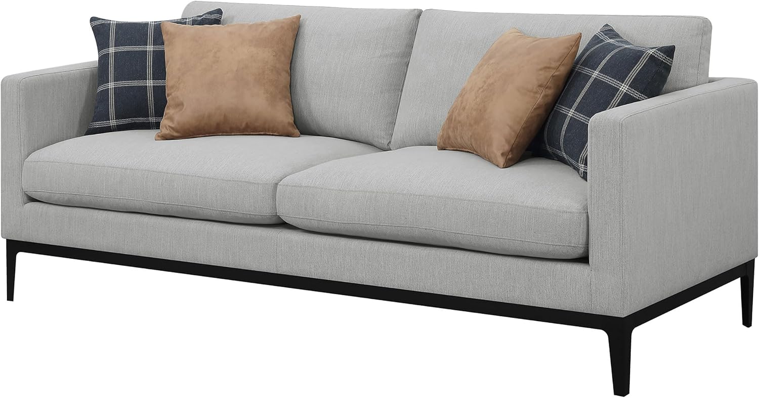 Coaster Home Furnishings Apperson Cushioned Back Sofa Light Grey