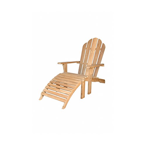 Anderson Teak Adirondack with Ottoman, Natural