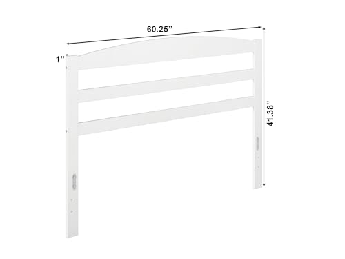 AFI Warren Queen Size Wood Headboard with Attachable Charger in Walnut