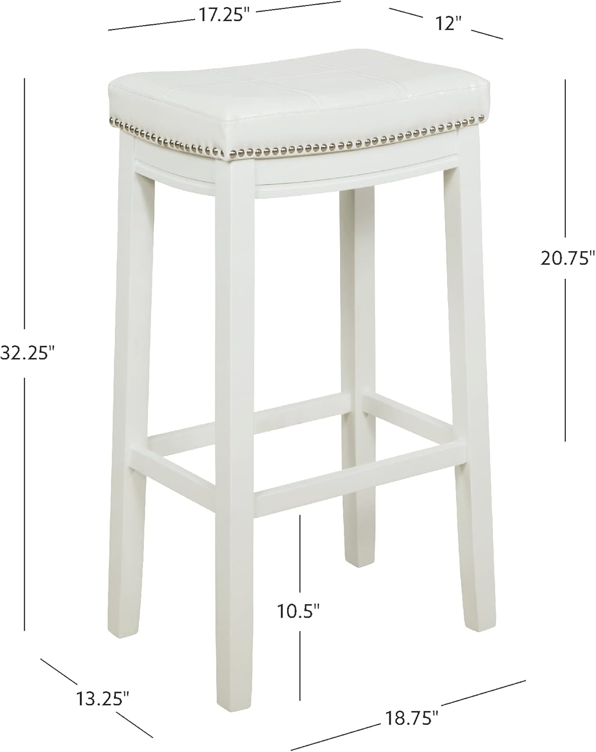 Linon Claridge White 32.25