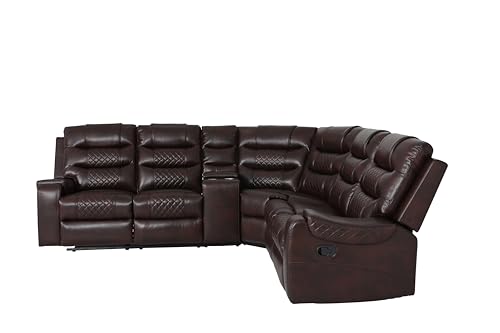 Sofas, 2 Recliner Seat, Brown