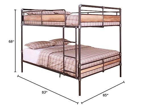 Acme Brantley II Full XL Over Queen Metal Bunk Bed in Sandy Black