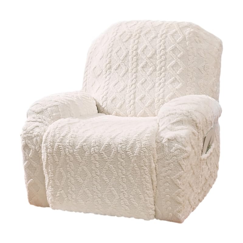 Thicken Plush Recliner Chair Covers for Reclining Chair,Recliner Sofa Cover Soft Velvet Lazy Boy Armchair Covers Winter Warm Non Slip Sofa Slipcovers for Living Room (Color : G)