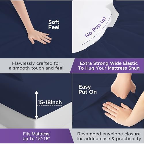 CharlottelyHues Luxury 100% Egyptian Cotton Bed Sheets - 1000 Thread Count 4-Piece Queen Sheets Set, Long Staple Cotton Bedding Sheets, Sateen Weave, Hotel Sheets, Fits Upto 18