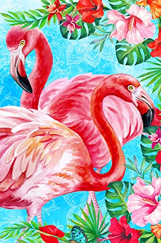 Texupday Flamingo Tropical Floral Flower Decoration Summer Seaside Holiday House Flag Beach Coastal Outdoor Yard Banner 28