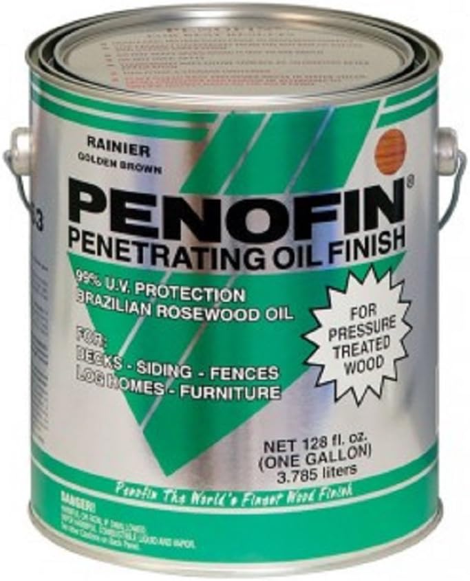 Penofin F3pttga Transparent Oil-Based Pressure Treated Wood Stain, Tahoe, 1 Gallon
