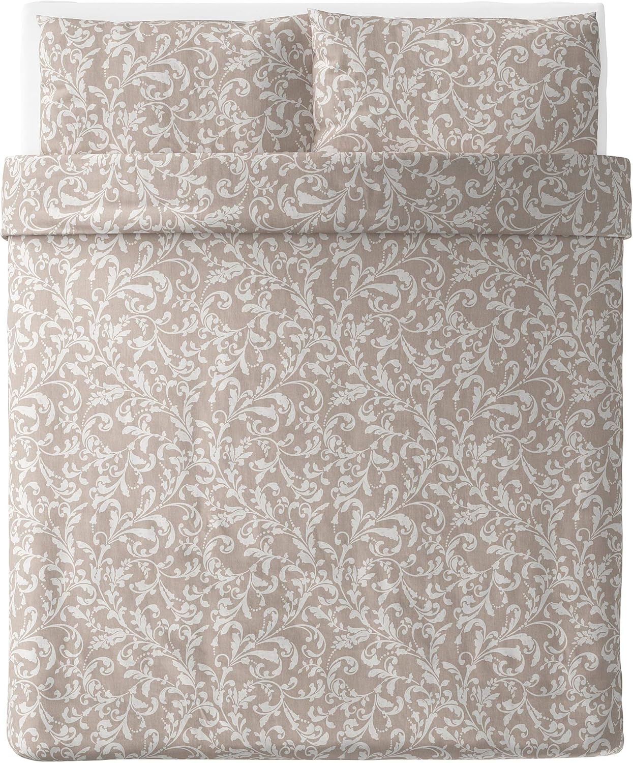 804.125.92 Duvet Cover and Pillowcase, Beige, White