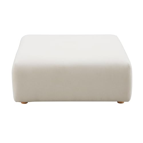 Tov Furniture Hangover Cream Linen Ottoman