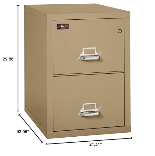 Fireking Fireproof 2 Hour Rated Vertical File Cabinet (2 Legal Sized Drawers, Impact Resistant, Waterproof), 29.88