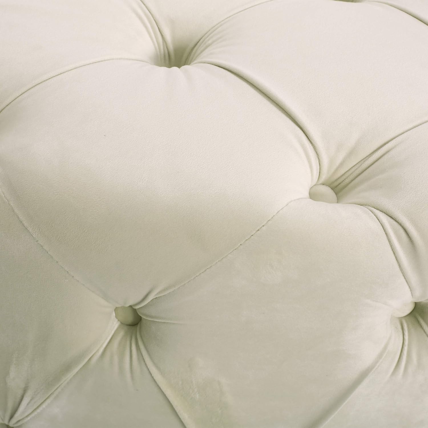 Christopher Knight Home Sabina Round Tufted Velvet Ottoman, Beige