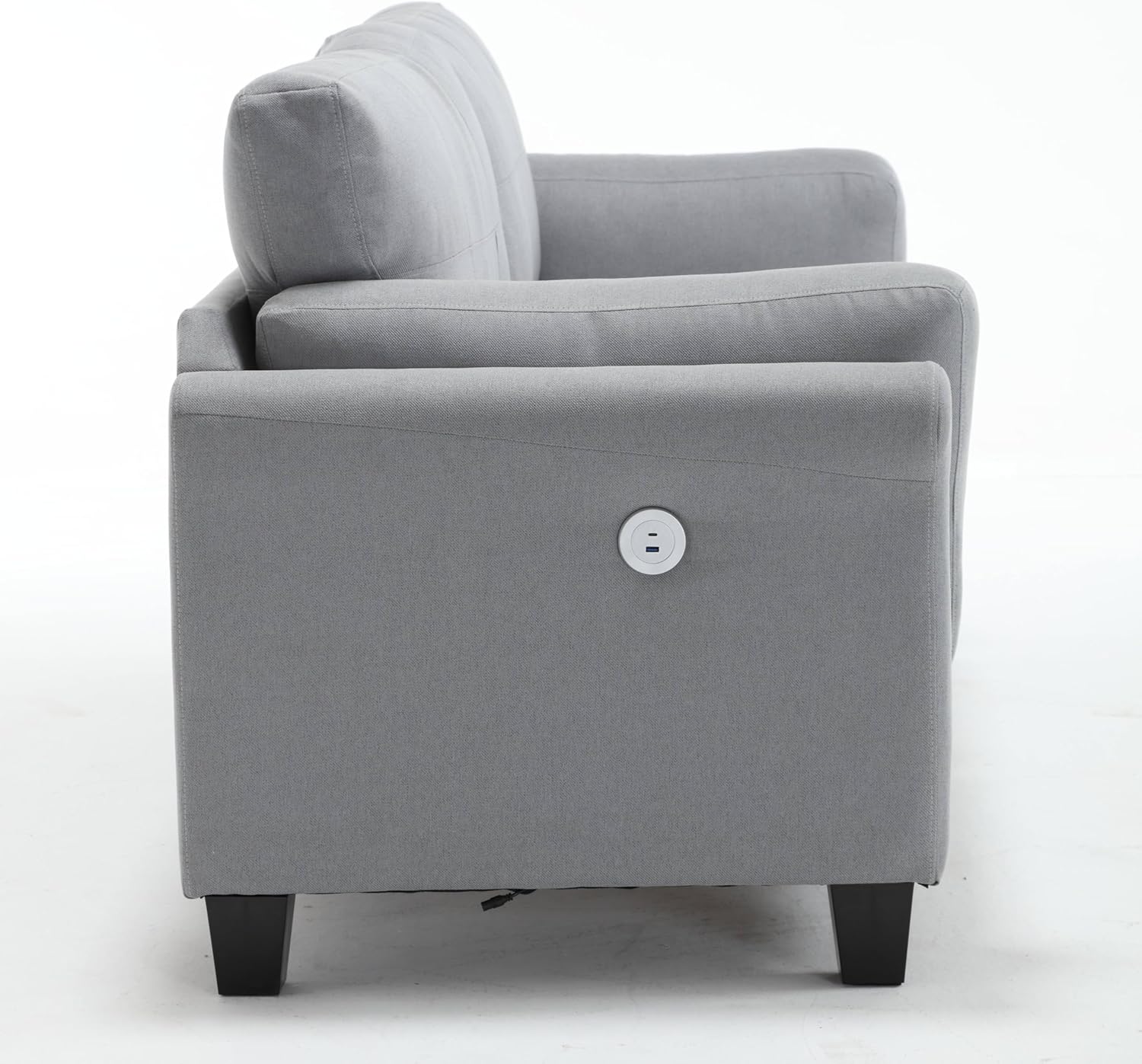 East Fan 3 Pieces Living Room Sectional Sofa Set,Living room Couch Set, Upholstery Armchair Sofa, Loveseat Sofa and 1 USB 3 Seat Couch,Gray Sofa (1-Seater+2-Seater+3-Seater)