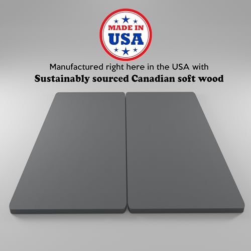 Mayton 1.5-Inch Split Fully Assembled Bunkie Board for Mattress/Bed Support, Twin, Grey