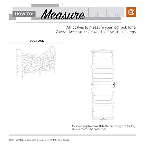 Classic Accessories StormPro Waterproof Heavy-Duty 4 Ft Log Rack Cover