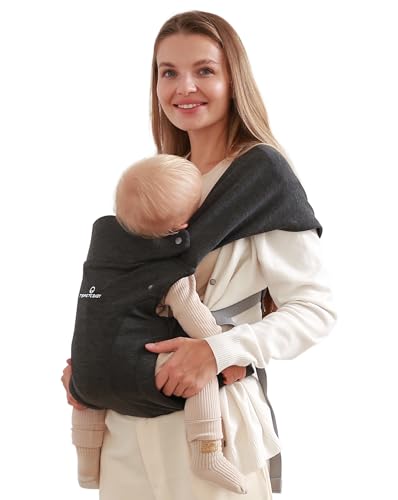 Baby Carrier Newborn to Toddler - TSRETE Baby Ergonomic and Cozy Infant Carrier with Lumbar Support for 7-25lbs
