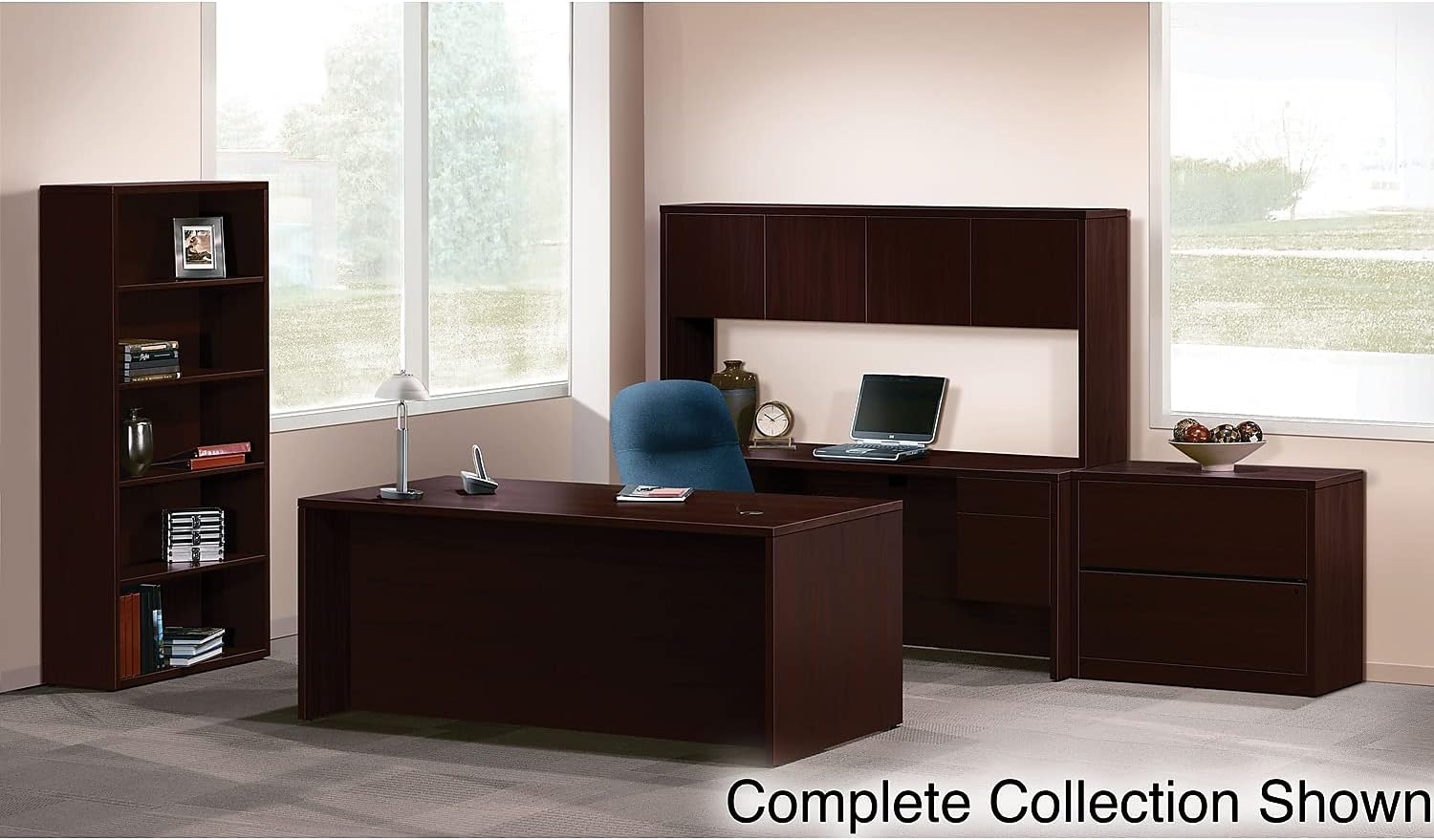 HON 105324NN 10500 Series Stack-On Storage Unit, 60w x 14-5/8d x 37-1/8h, Mahogany