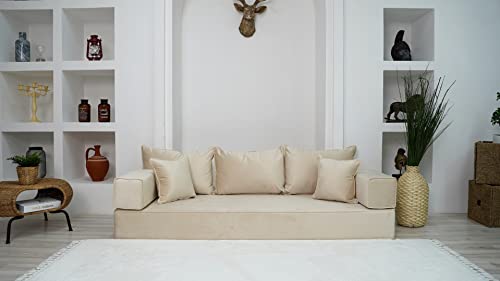 Velvet Futon Sofa Bed, Meditation Sofa, 8