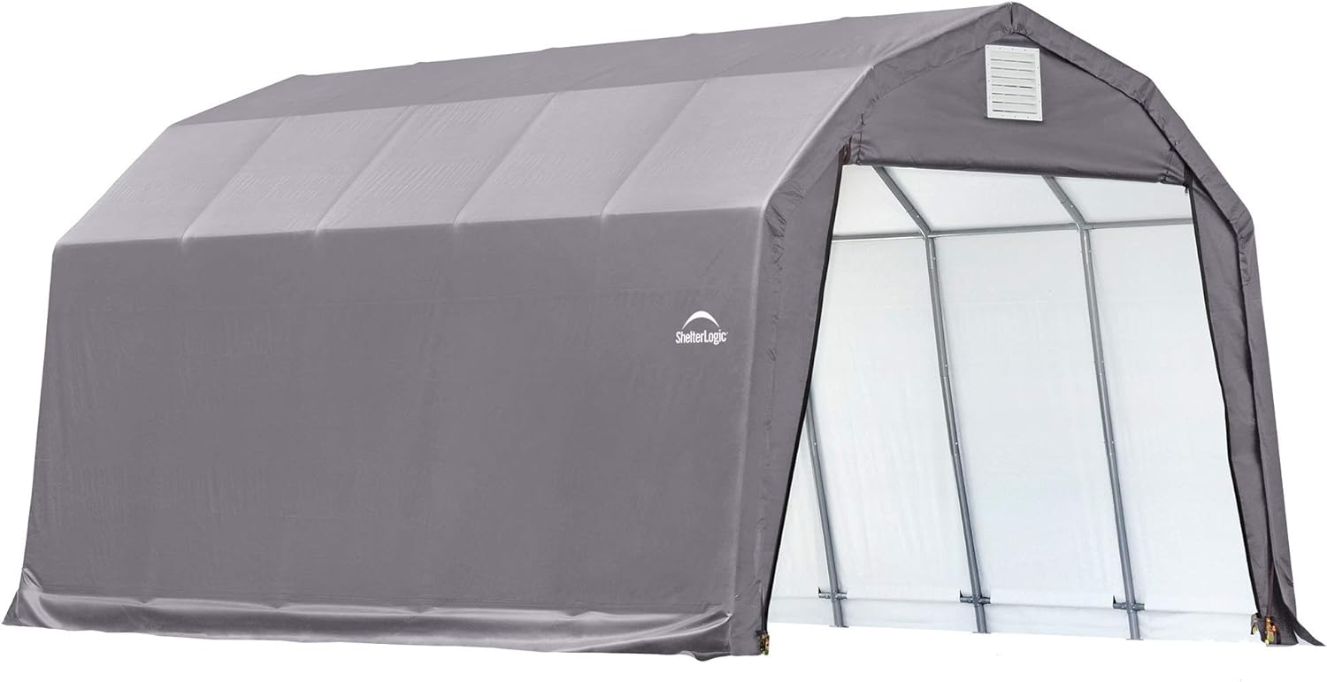 ShelterLogic 97153 Grey 12'x24'x9' Barn Shelter