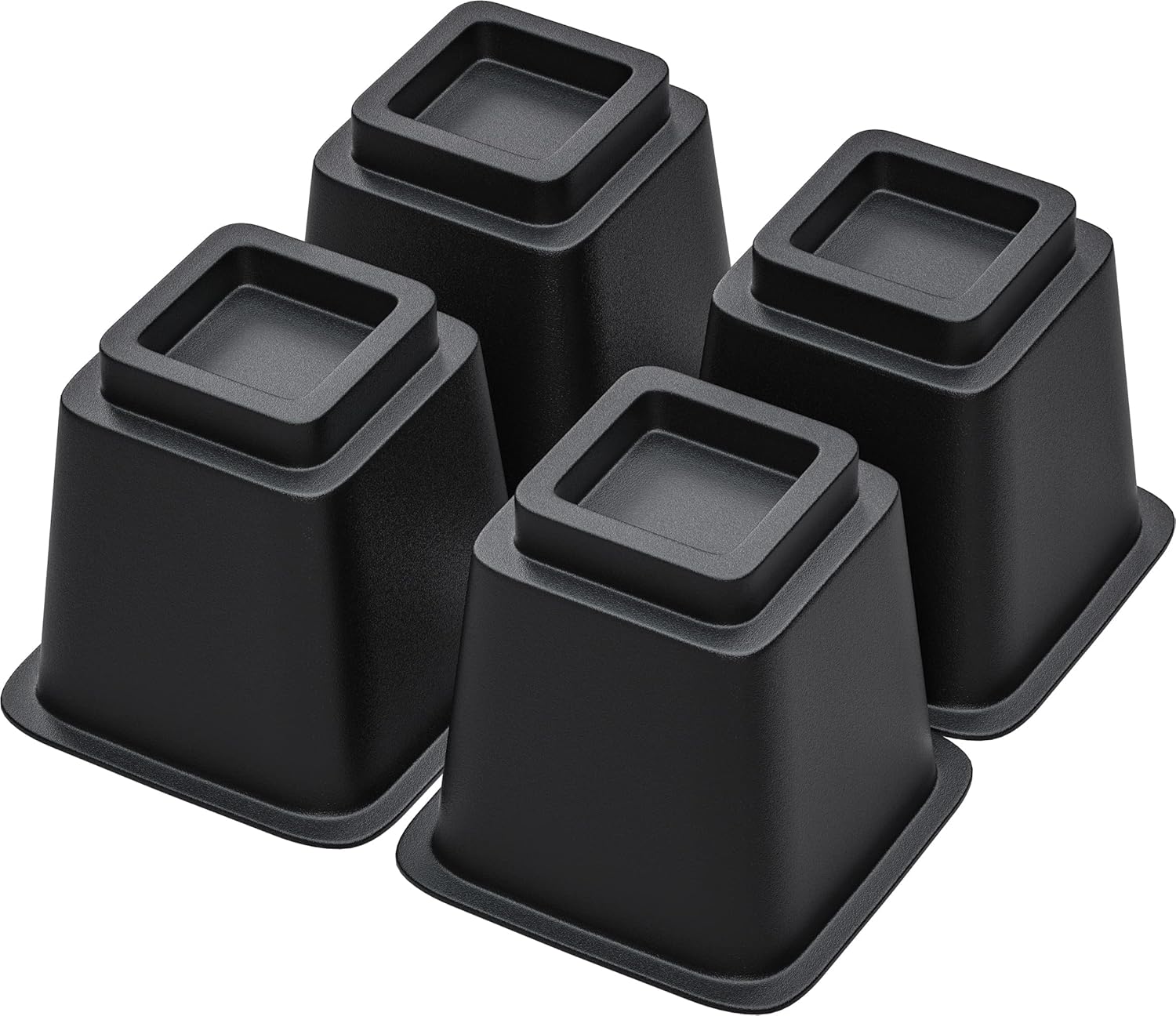 Lufia Bed Risers Heavy Duty, Stackable & Adjustable Bed Furniture Risers, Coming with 4 Small (3