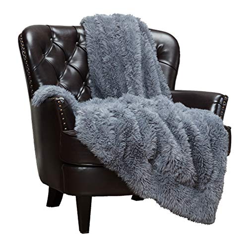 Chanasya Premium Fuzzy Tusicon Faux Longfur Throw Blanket - Plush Cozy Warm Blanket for Sofa Chair Couch Bed and Living Room with Reverse Side Silky Velvet Mink Beige Blanket (50