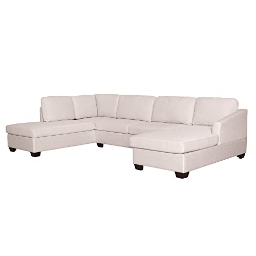 Modern Large U-Shape Sectional Sofa, Double Extra Wide Chaise Lounge Couch, Beige Living Room Furniture Sofas & Couches