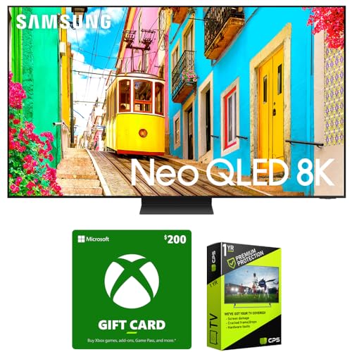SAMSUNG QN65QN800D 65 Inch Neo QLED 8K Smart TV (2024 Model) Bundle with Microsoft Value Pack & 1 YR CPS Enhanced Protection Pack